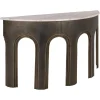 Online Richmond Interiors Sidetable Sanchis Marmer en Brass Antique, 140cm