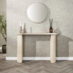Online LifestyleFurn Sidetable/Kaptafel Laycie Travertinlook, 120cm Keramiek travertine