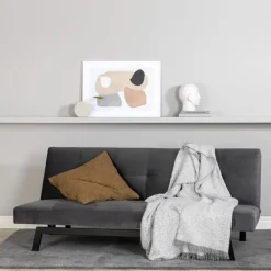 Nohr Slaapbank Rhesa Velvet, kleur Grijs