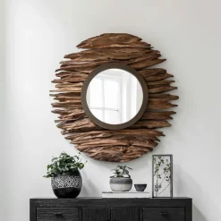 Sale MUST Living Spiegel Pure Teakhout, 85cm Naturel