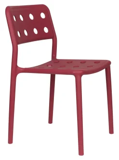 Discount ZILT Stapelbare Tuinstoel Korey Kunststof, kleur Rood