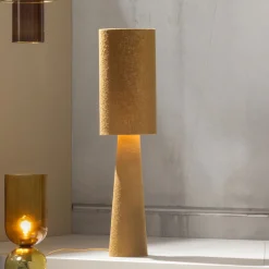 Best WOOOD Tafellamp / Vloerlamp Loft Bouclé, kleur Tapenade