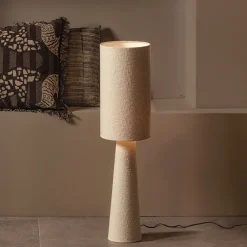 WOOOD Tafellamp / Vloerlamp Loft Bouclé, 90cm Naturel