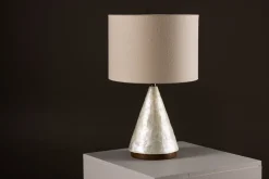 Best Nohr Tafellamp Ailene Capiz, 55cm Lichtgrijs