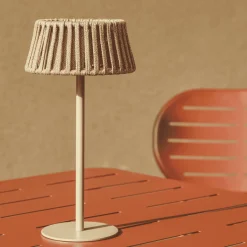 Hot Kave Home Tafellamp Aldet Op zonne-energie, Plat Geweven touw