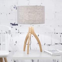 Outlet GOOD&MOJO Tafellamp Annapurna Bamboe en Eco linnen