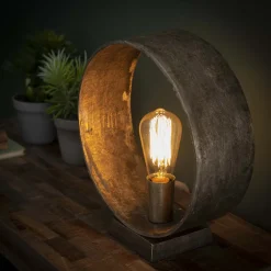 New LifestyleFurn Tafellamp Archie Antiek Nikkel