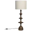New Dutchbone Tafellamp Cath Mangohout en linnen