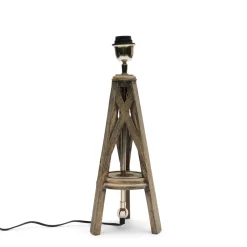 Rivièra Maison Tafellamp Chicago Mangohout, 45cm hoog (excl. kap) Bruin