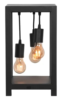 Hot LABEL51 Tafellamp Dangle, Metaal, 3 lamps, kleur Zwart