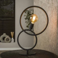 LifestyleFurn Tafellamp Davion 1-lamps, Artic Black finish Artic zwart