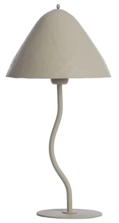 Outlet Light & Living Tafellamp Elimo 50cm, kleur Mat Lichtgrijs