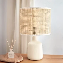 Outlet Kave Home Tafellamp Erna Bamboe Naturel