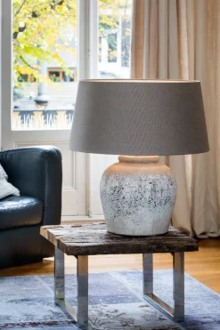 Hot Light & Living Tafellamp Etna Keramiek, 50cm, kleur (excl. kap) Antiek Grijs