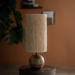 Discount By-Boo Tafellamp Gadja Hout en Jute Natuurlijk