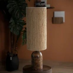 Discount By-Boo Tafellamp Gadja Hout en Jute Natuurlijk