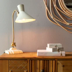 Dutchbone Tafellamp Gaia kleur Ivory