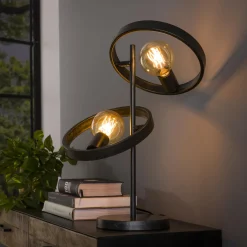 Best LifestyleFurn Tafellamp Homer 2-lamps, kleur Charchoal Charcoal