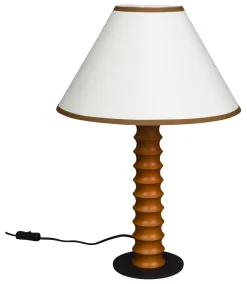 Online Dutchbone Tafellamp Horace Katoen en eikenhout