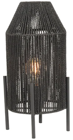 New LABEL51 Tafellamp Ibiza Jute Zwart
