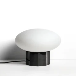 Sale Kave Home Tafellamp Idela Glas en marmer, Ø26cm Zwart