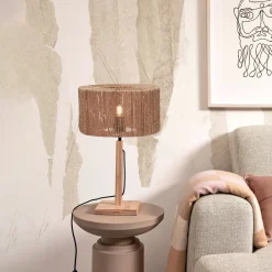 Online GOOD&MOJO Tafellamp Iguazu Bamboe en jute, 37cm Naturel