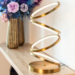 Discount Richmond Interiors Tafellamp Jaimin 53cm hoog, kleur Brushed gold