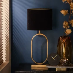 New Light & Living Tafellamp Jamiri 45cm, kleur (excl. kap) Antiek brons