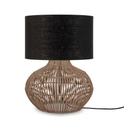 Best GOOD&MOJO Tafellamp Kalahari Rotan en linnen, 48cm