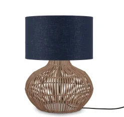 Best GOOD&MOJO Tafellamp Kalahari Rotan en linnen, 48cm