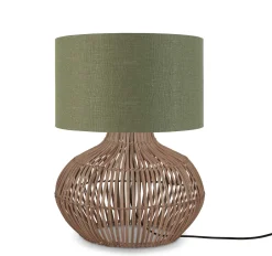 Best GOOD&MOJO Tafellamp Kalahari Rotan en linnen, 48cm