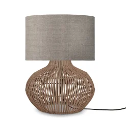 Best GOOD&MOJO Tafellamp Kalahari Rotan en linnen, 48cm