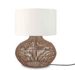 Best GOOD&MOJO Tafellamp Kalahari Rotan en linnen, 48cm