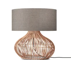 Best GOOD&MOJO Tafellamp Kalahari Rotan en linnen, 60cm