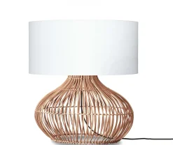 Best GOOD&MOJO Tafellamp Kalahari Rotan en linnen, 60cm