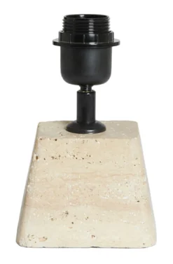 Best Light & Living Tafellamp Kardan Travertin, 19cm, kleur (excl. kap) Zand