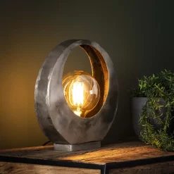 Clearance LifestyleFurn Tafellamp Kari Full Moon, kleur Oud Zilver
