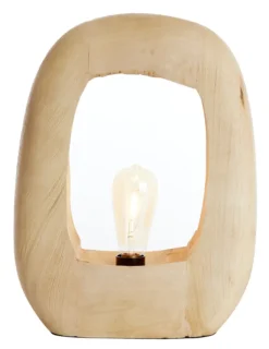 Best Light & Living Tafellamp Kelafo Mangohout, 40cm, kleur Naturel
