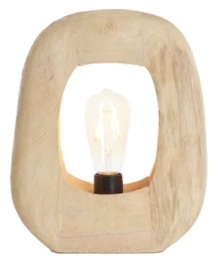 Outlet Light & Living Tafellamp Kelafo Mangohout, 30cm, kleur Naturel