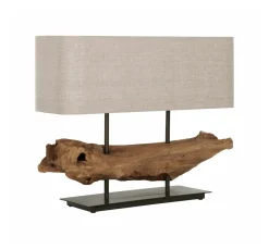 Best MUST Living Tafellamp Log Erosion Teakhout, 58cm