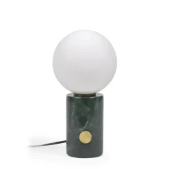 Best Kave Home Tafellamp Lonela Marmer en messing, 29cm hoog Donkergroen