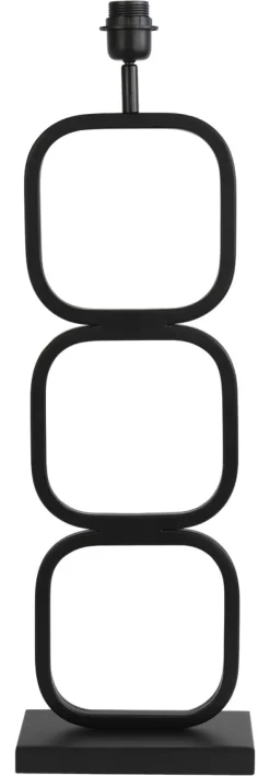 Discount Light & Living Tafellamp Lutika 69cm (excl. kap) Mat Zwart