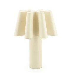 Clearance By-Boo Tafellamp Meander Handgemaakt papier, 50cm hoog Natuurlijk