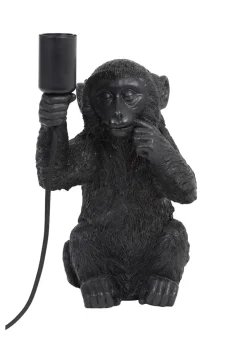 Discount Light & Living Tafellamp Monkey 34cm Zwart