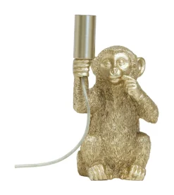 Online Light & Living Tafellamp Monkey 23cm, kleur Mat Goud