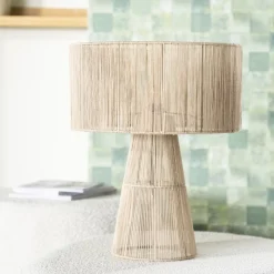 New By-Boo Tafellamp Oshu Jute, 50cm hoog