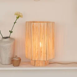 GOOD&MOJO Tafellamp Panama Raffia, 36cm