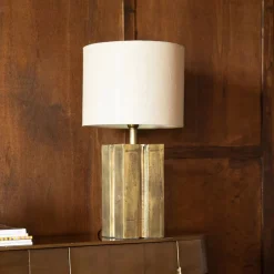 Clearance Dutchbone Tafellamp Roc Linnen, 62cm hoog