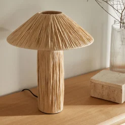 Outlet Kave Home Tafellamp Samse Raffia