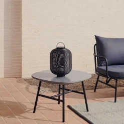 Best Kave Home Tafellamp Saranella Rotan, 37 cm hoog, kleur Zwart